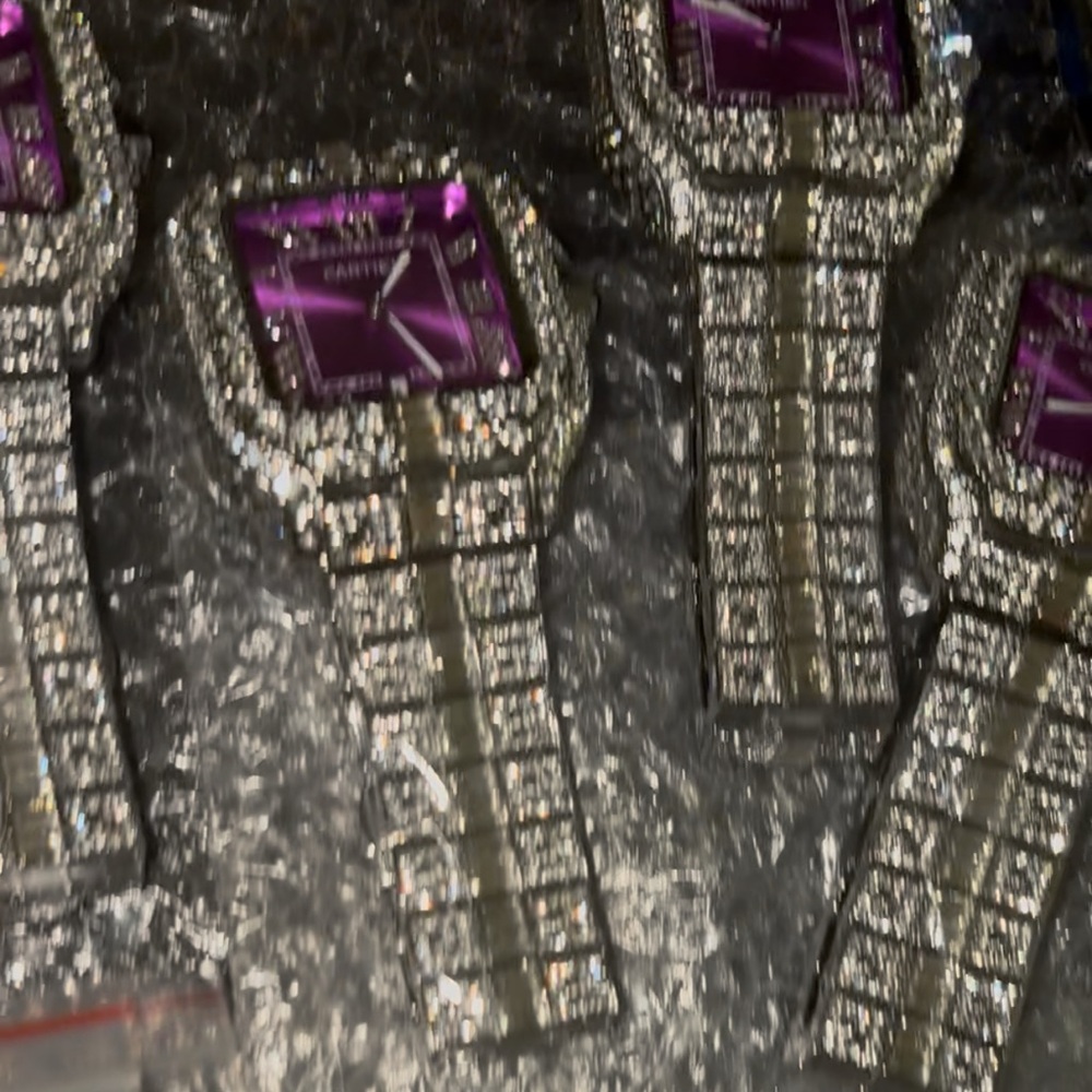 Luxury Purple Diamond-Accented Watch